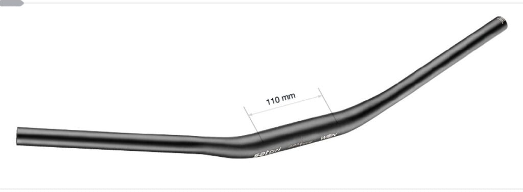 Stuur Wien Ø31.8 B=640mm, 35° gebogen - mat zwart