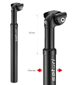 Zadelpen verend Satori Elegance LT Ø27.2mm 350mm - mat zwart