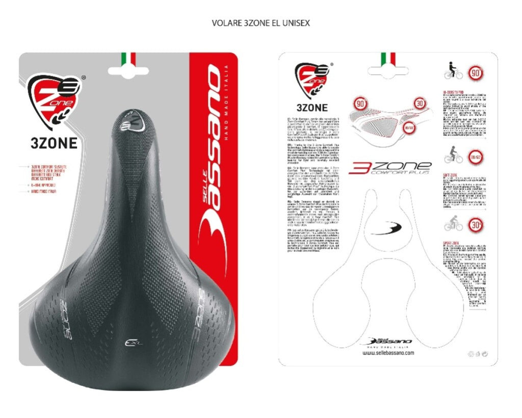 Selle Sb Volare 3zone ELM uni noir