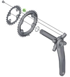 Shimano kettingbladboutset m8x9 fc-m8000 (4st)