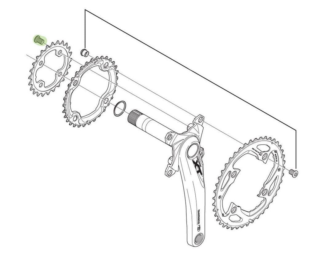 Shimano kettingbladboutset M8x10.1 FC6800 (4st)