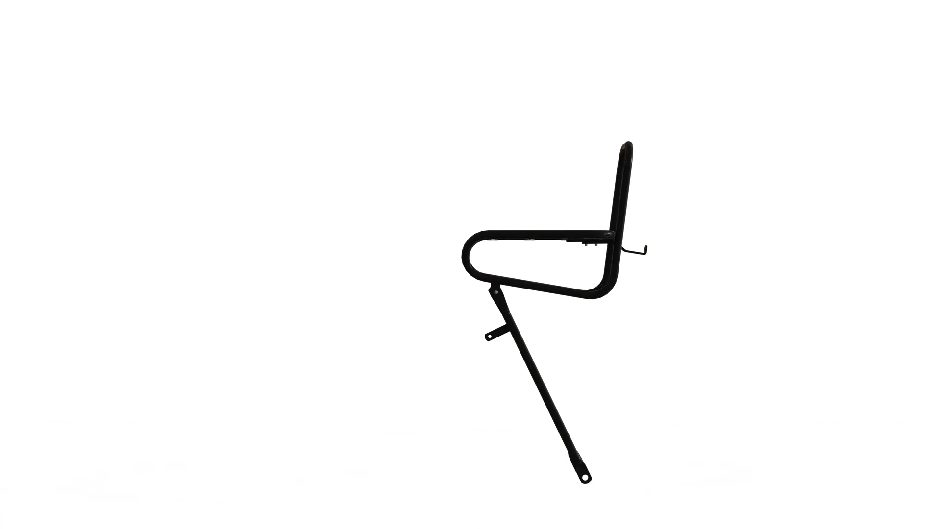 Steco support avant lisse 25cm boulon de couronne noir mat