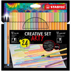 Stabilo creative set - pen 68 point 88 pastel - arty - combi etui 24 stuks