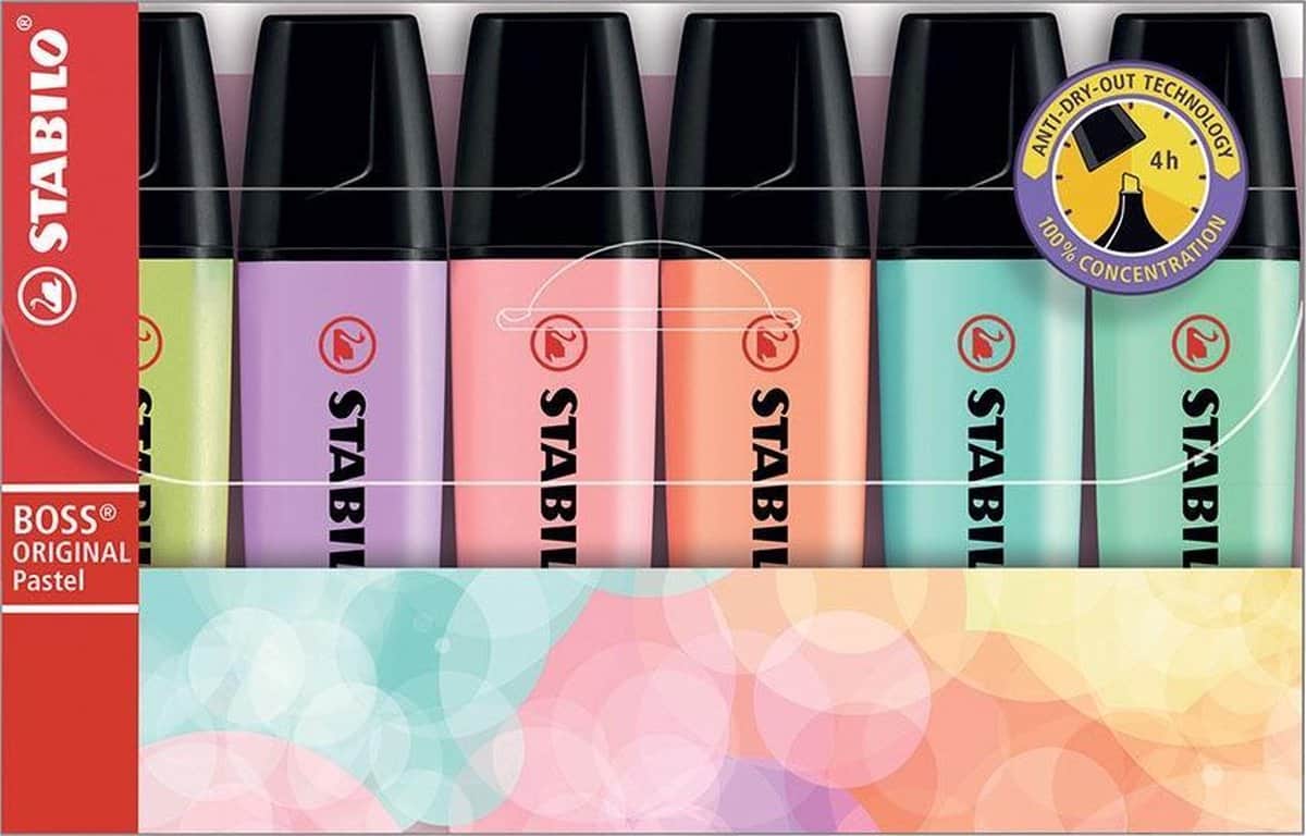 Stabilo tekstmarkers original multi kleur 6 stuks