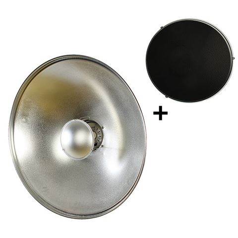 Studioking beauty dish zilver sk-bd550 55 cm met honingraat