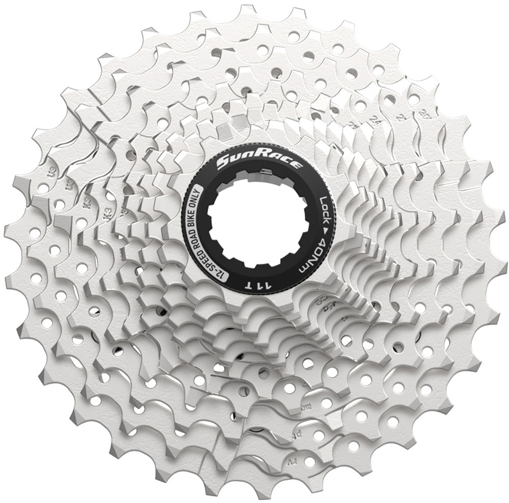 Sunrace cassette csrz800 12v 11-34t zilver rood