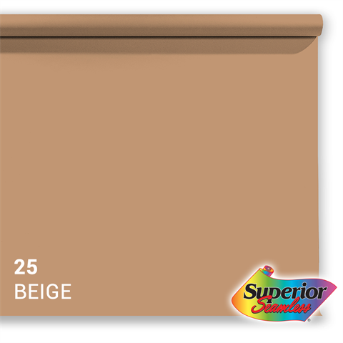Superior - Superior achtergrondpapier 25 beige 135 x 11m