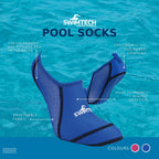 Swimtech Zwemsokken junior polyester blauw maat 37,5 40