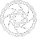 Tektro - Tektro schijfrem rotor tr180-17 ø180/2.3mm zilver
