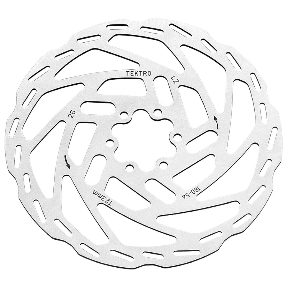 TEKTRO - TEKTRO schijfrem rotor tr180-54 ø180x23mm zilver