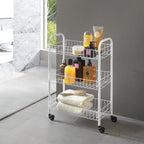 Metaltex tomado- siena keukentrolley met wielen 41x23x63 cm zilver