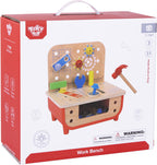 Tooky toy Educatieve Houten Speelgoed Werkbank 31-delig