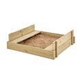 Tp toys Houten Zandbak met Deksel, Zitbankjes Bodemfolie