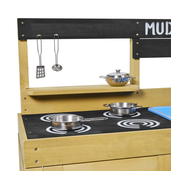 Tp toys Houten Modderkeuken met Oven, Spoelbak Accessoires