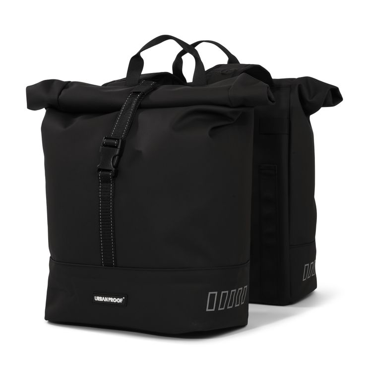 Urbanproof tas double roll up recycle 38l zwart