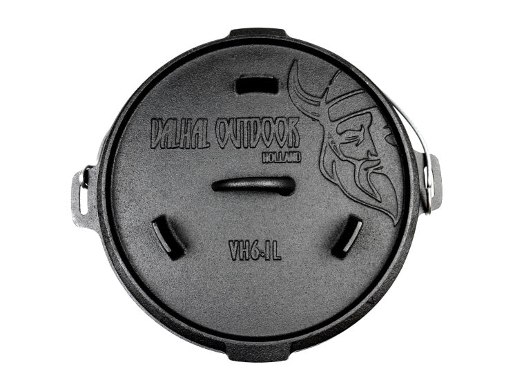Valhal Dutch Oven Braadpan Gietijzer zonder pootjes 6,1 L