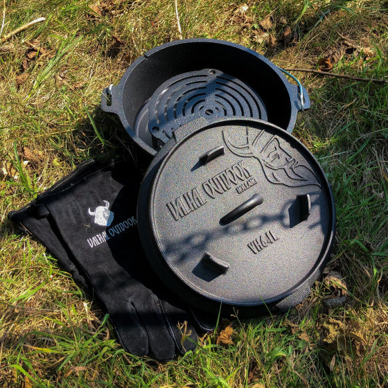 Valhal Dutch Oven Braadpan Gietijzer zonder pootjes 6,1 L