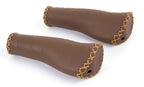 Grips de guidon velo ergo, 135/135 mm, brun foncé