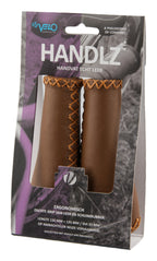 Grips de guidon velo ergo, 135/135 mm, brun foncé
