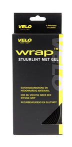 Velo handvat stuurtape gel, zwart met kurkprint