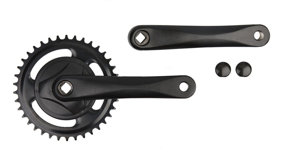 Buzaglo - Buzaglo Vinty crankstel 38t. met disc zwart 1/8"