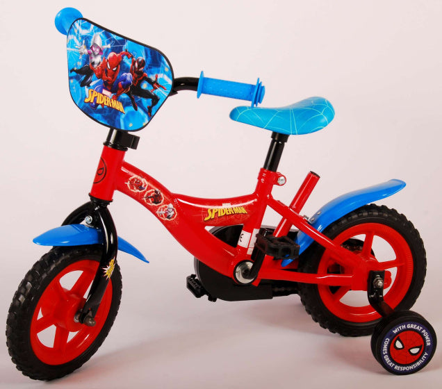 Spider-Man Kinderfiets Jongens 10 inch Rood Blauw Doortrapper
