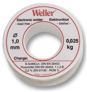 Weller - Weller el99-1-100 soldeertin 1mm 100g loodvrij - t0054025199 - t0054025199
