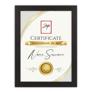 Zep v4729b certificate black 29,7x42 cm