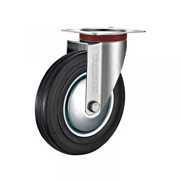 Tarsus zwenkwiel 200 mm. zwart