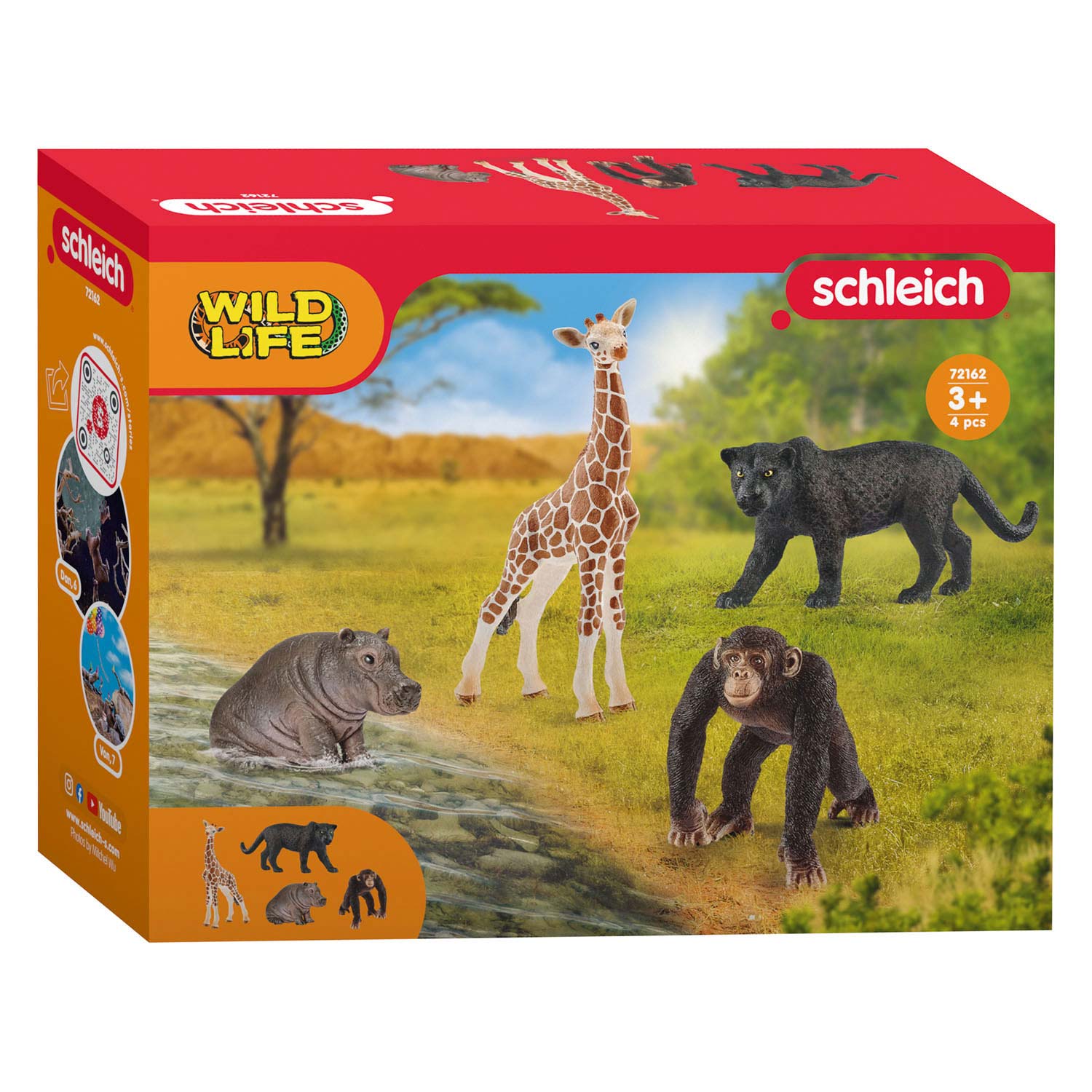 Schleich wild life 4-pack. 15x19 cm. 3+