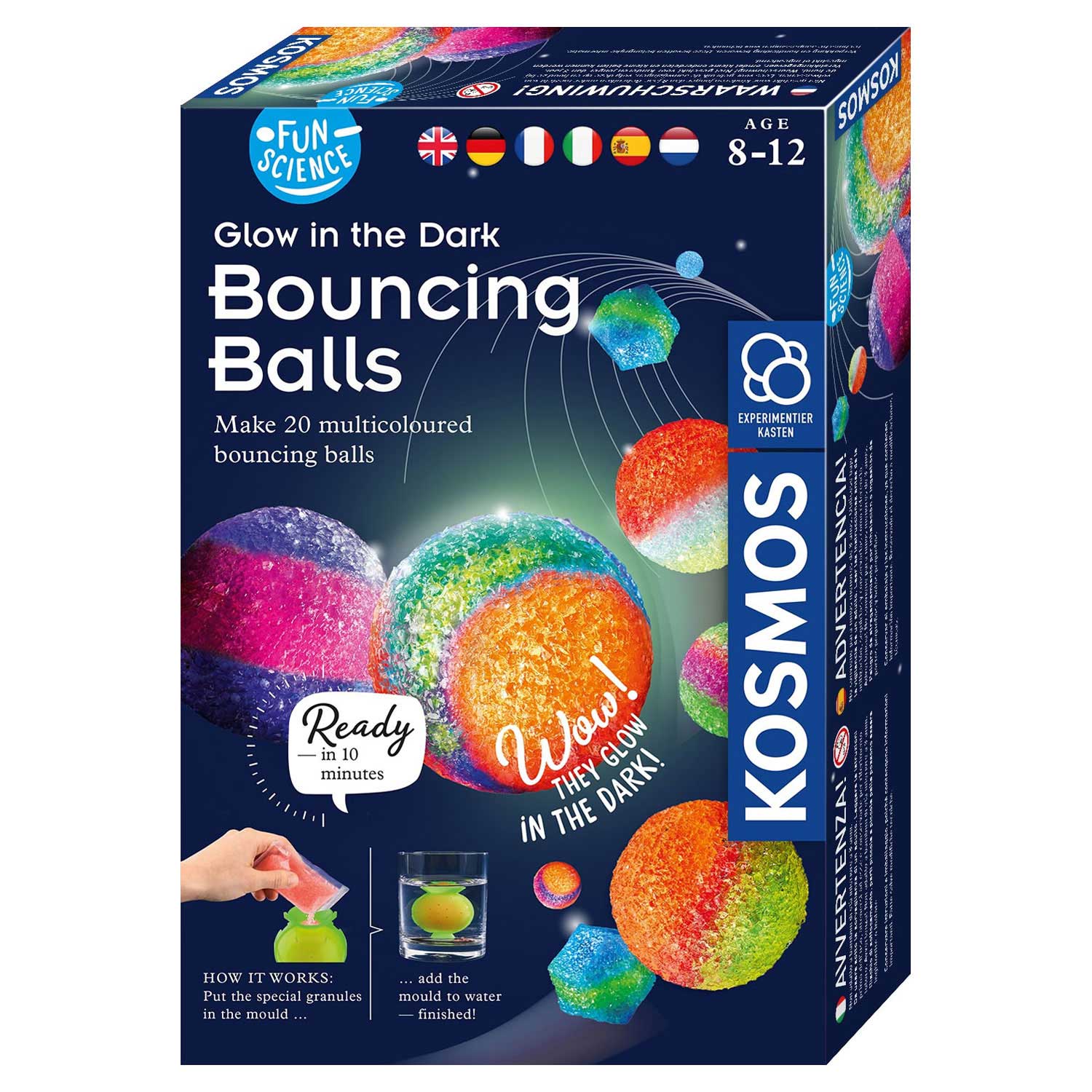 Kosmos - glow in the dark stuiterballen maken 20 stuks