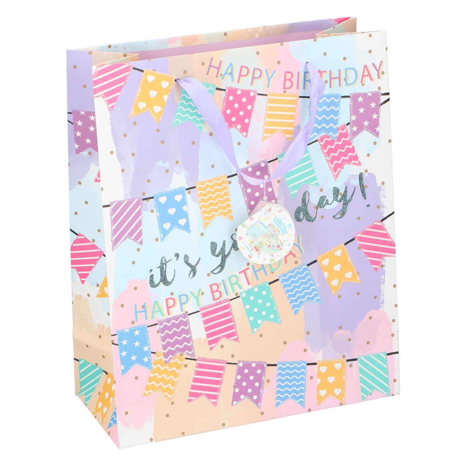 Cadeautas happy birthday glitter ballon 26x12x32cm