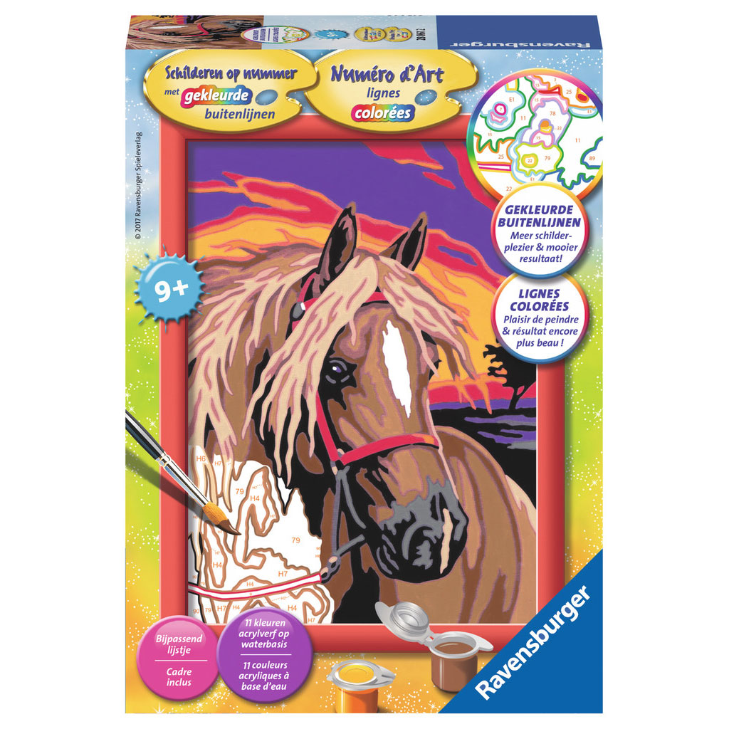 Ravensburger schilderen op nummer schilderen op nummer met paard, maak je eigen schilderij