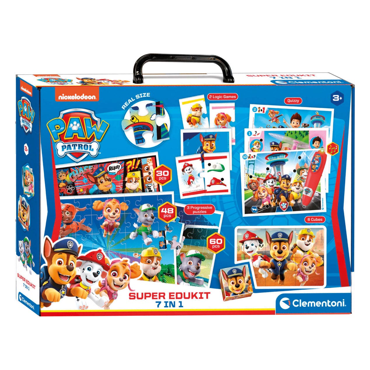 Clementoni paw patrol - super edukit - 7 spelletjes in 1 - educatief speelgoed - pratende pen - vanaf 3 jaar