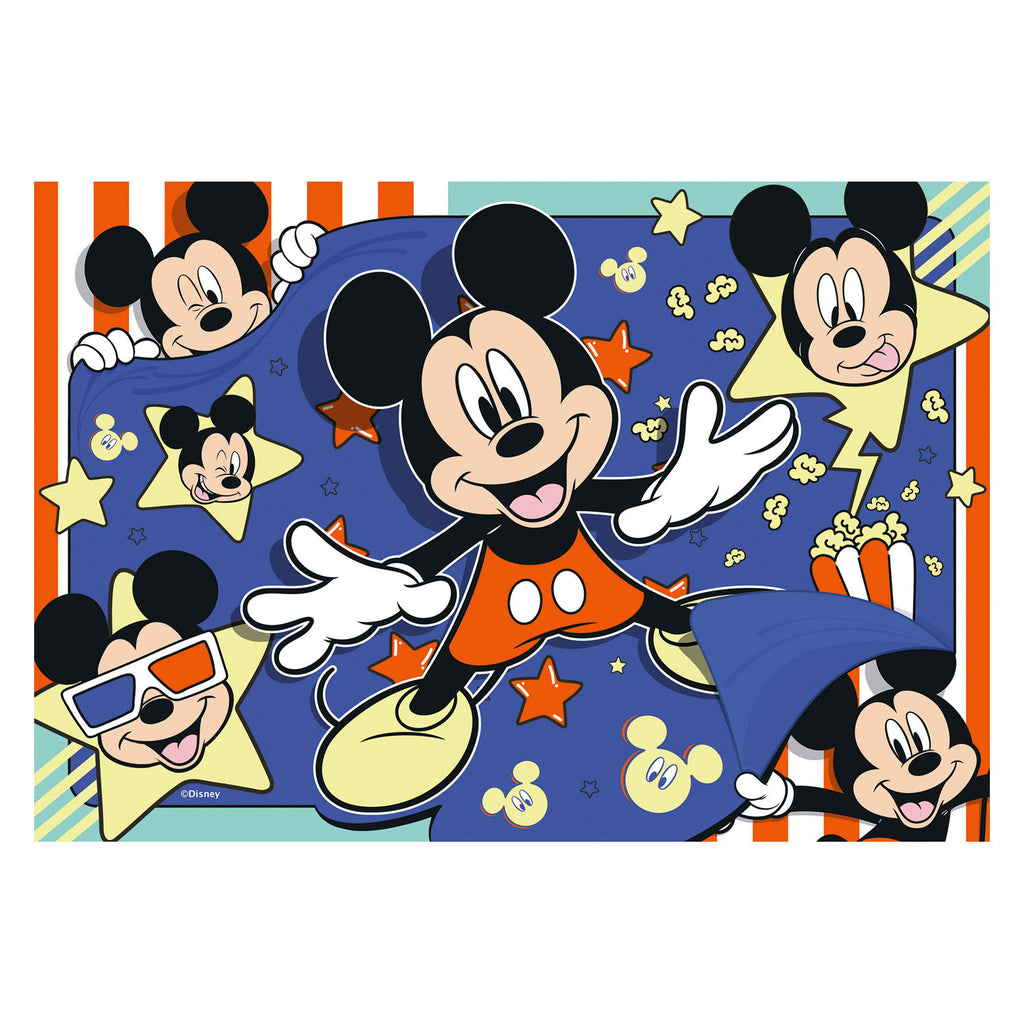 Ravensburger puzzel mickey mouse - twee puzzels - 24 stukjes - kinderpuzzel