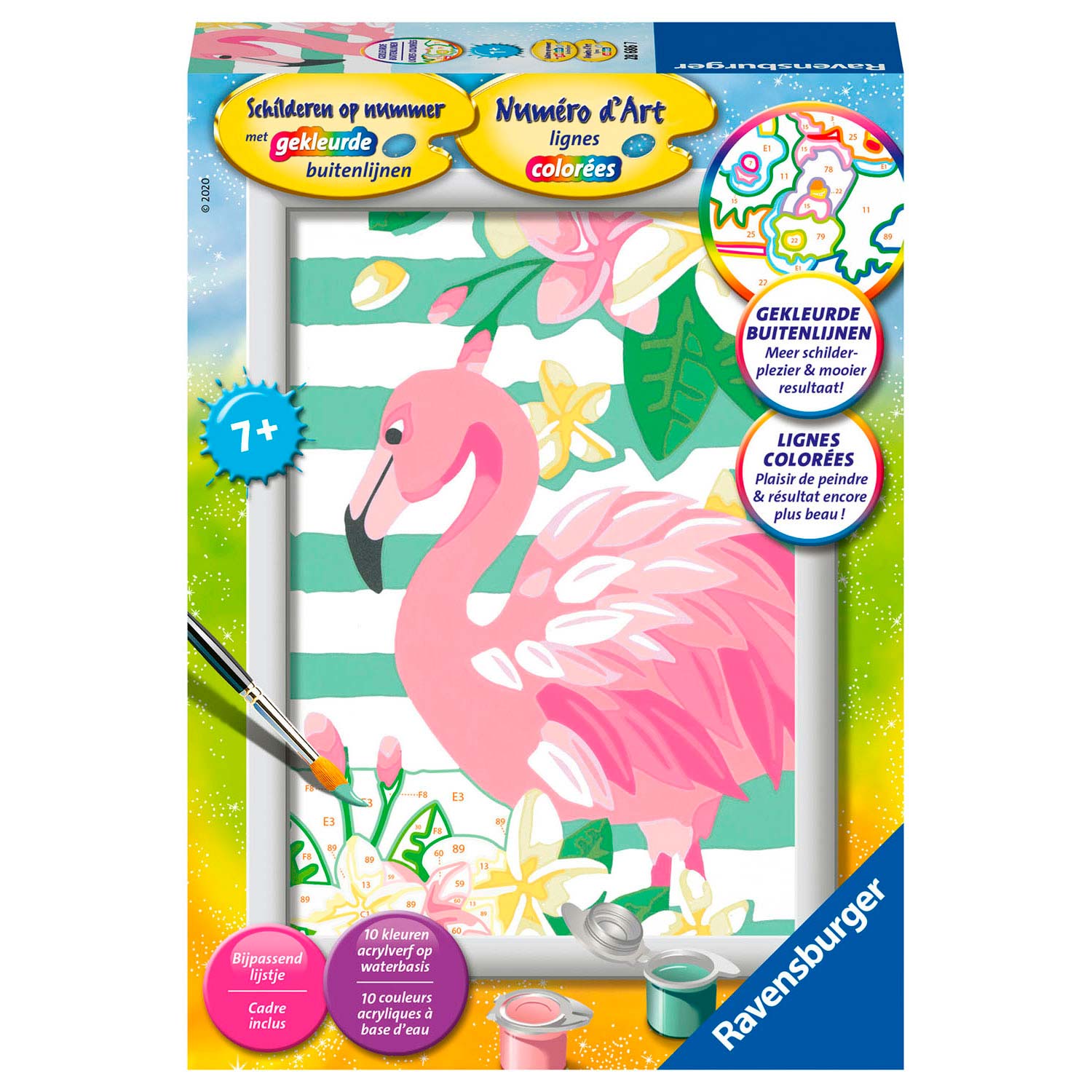 Ravensburger schilderen op nummer schilderen op nummer - flamingo
