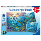 Ravensburger puzzel dieren in de oceaan - 3x49 stukjes - kinderpuzzel
