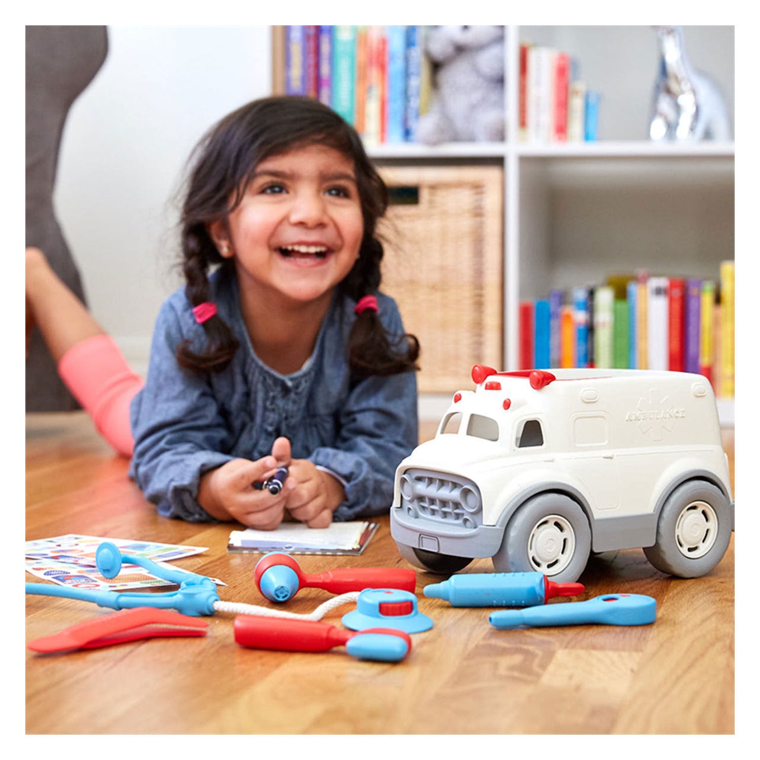 Bigjigs speelgoed ambulance dokter speelset - green toys