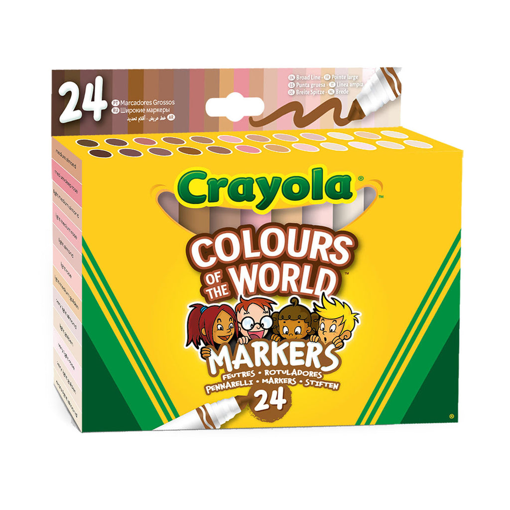 Crayola - colors of the world - viltstiften - 24 kleuren - voor kinderen