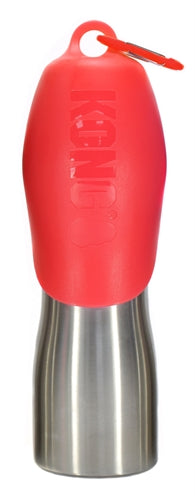 Kong h2o drinkfles voor honden rvs rood 740 ml