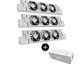 Heatfan 3 - radiatorventilator trio - wit + touch sensor