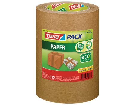 Tesa verpakkingstape bruin - 3 x 50m x 50mm