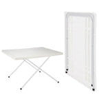HI HI Kampeertafel inklapbaar verstelbaar 80x60x51 61 cm wit