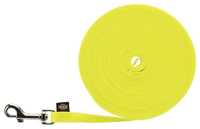 Trixie easy life sleeplijn 13mm neon geel - hondenriem - 10 m