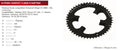 Stronglight kettenblatt ct2 chain ring c t2 53t cer.-teflon coat.