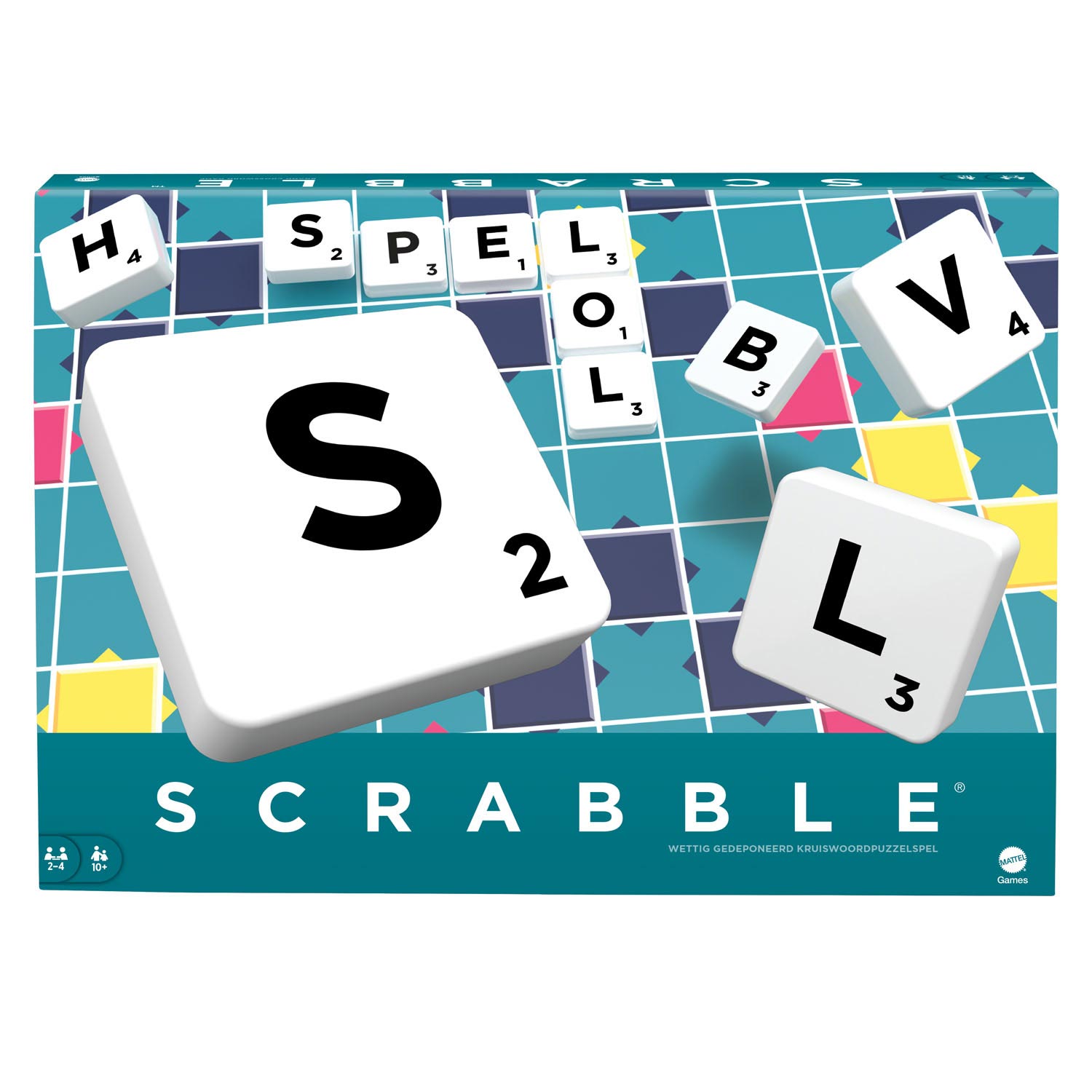 Mattel scrabble het kruiswoordpuzzel spel van