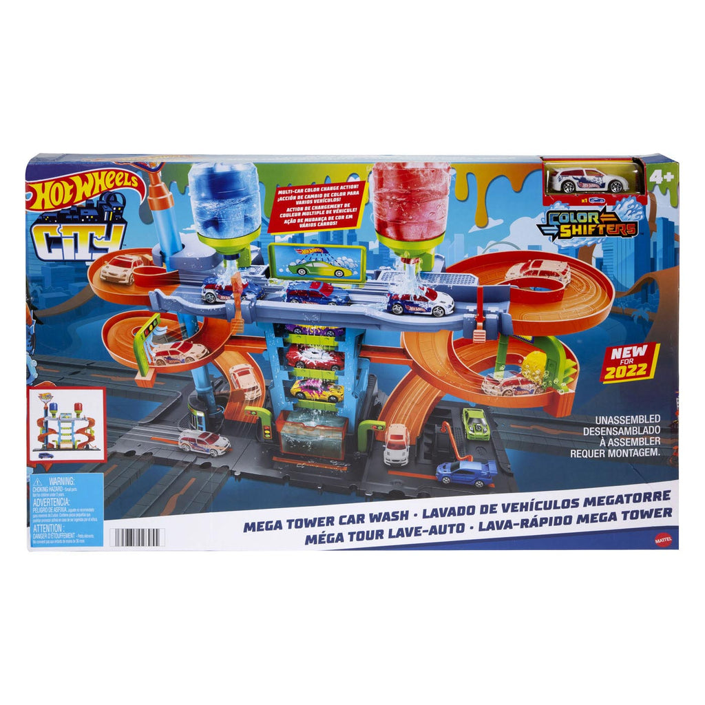 Hot wheels city mega autowasserette - speelgoedvoertuig
