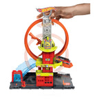 Hot wheels city super fire station - speelfigurenset
