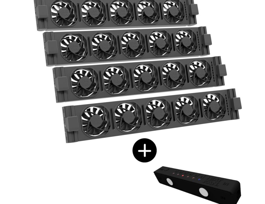 Heatfan 5 - radiatorventilator quattro - zwart + smart sensor