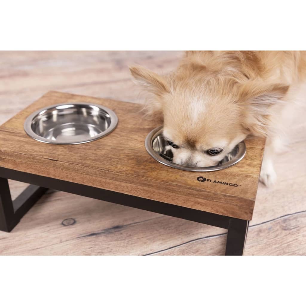 Flamingo voerbak - hondenbak - dinerset - tommy – 2x800ml, praktisch, duurzaam en design!